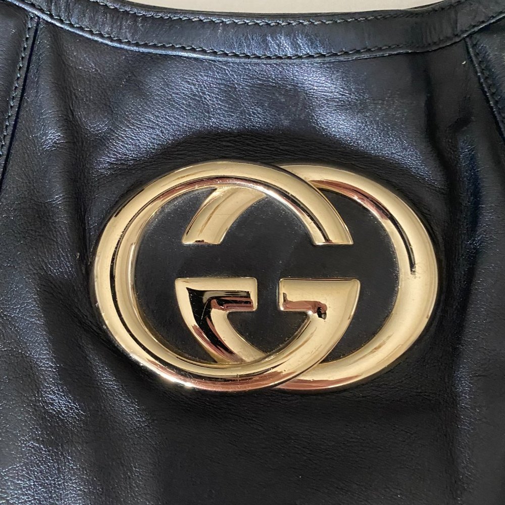 Gucci Black Leather Britt Hobo - Picture 6 of 9
